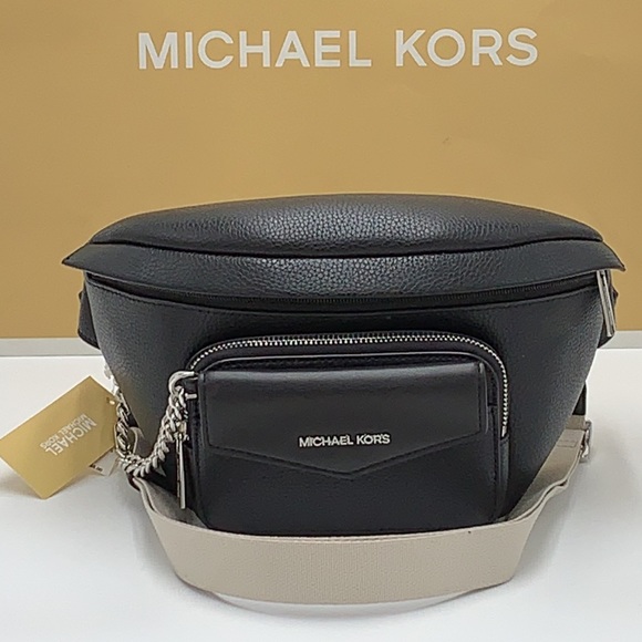 MICHAEL KORS 
Maisie Large Pebbled Leather 2-in-1 Waistpack Fannypack Crossbody - Picture 14 of 16